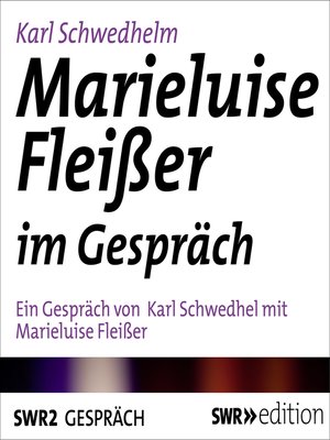 cover image of Marieluise Fleißer im Gespräch